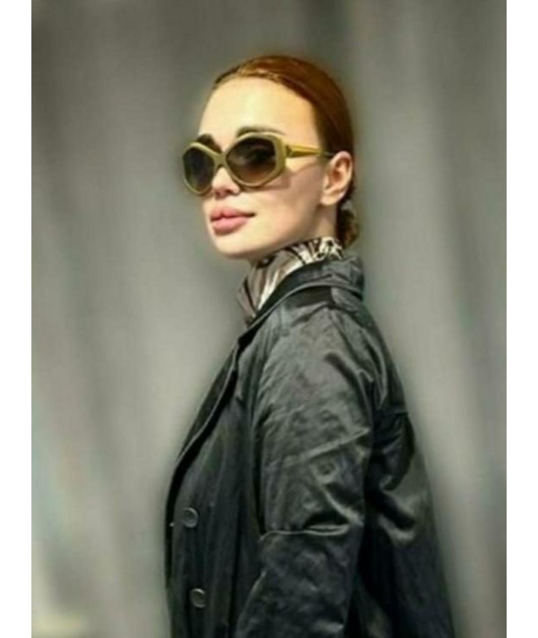 BURBERRY Горчичные пластиковые солнцезащитные очки, фото 7