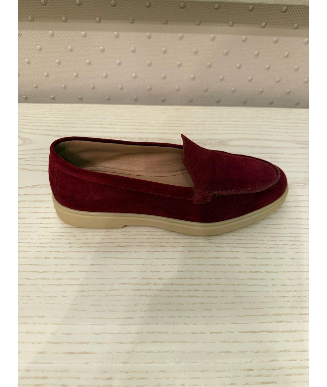 SANTONI Красные замшевые лоферы, фото 9