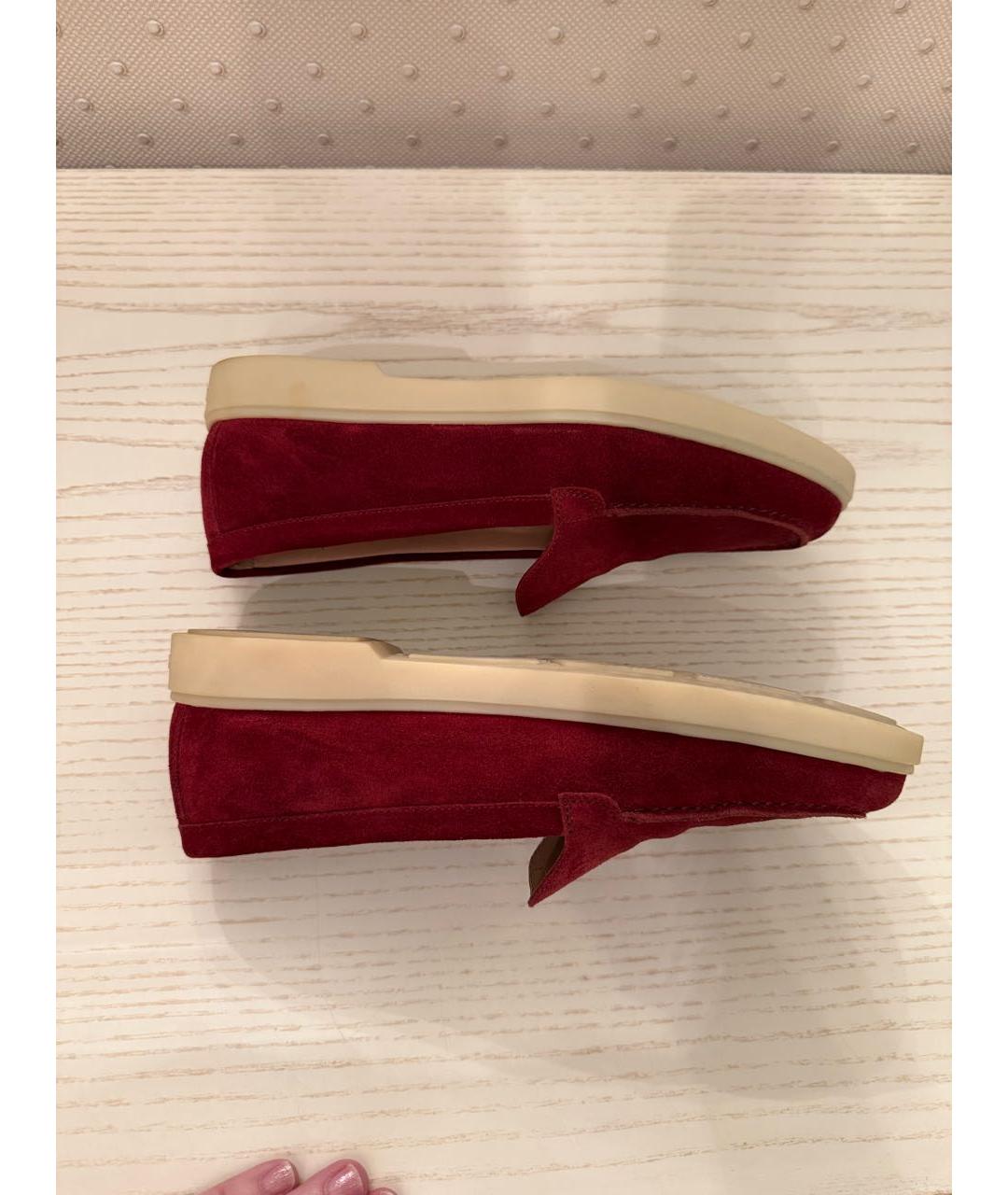 SANTONI Красные замшевые лоферы, фото 4