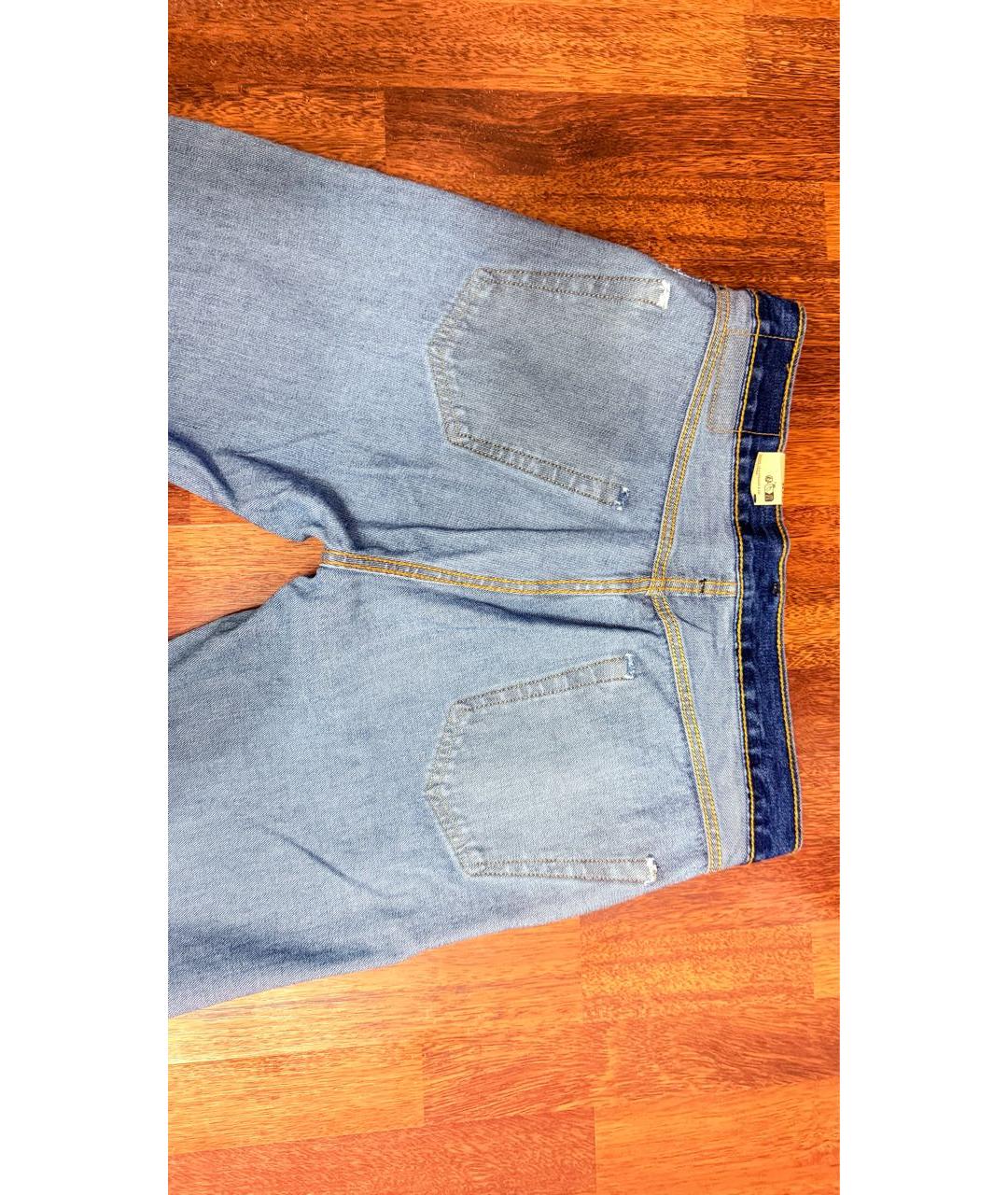 LEVI'S Синие хлопко-эластановые прямые джинсы, фото 3