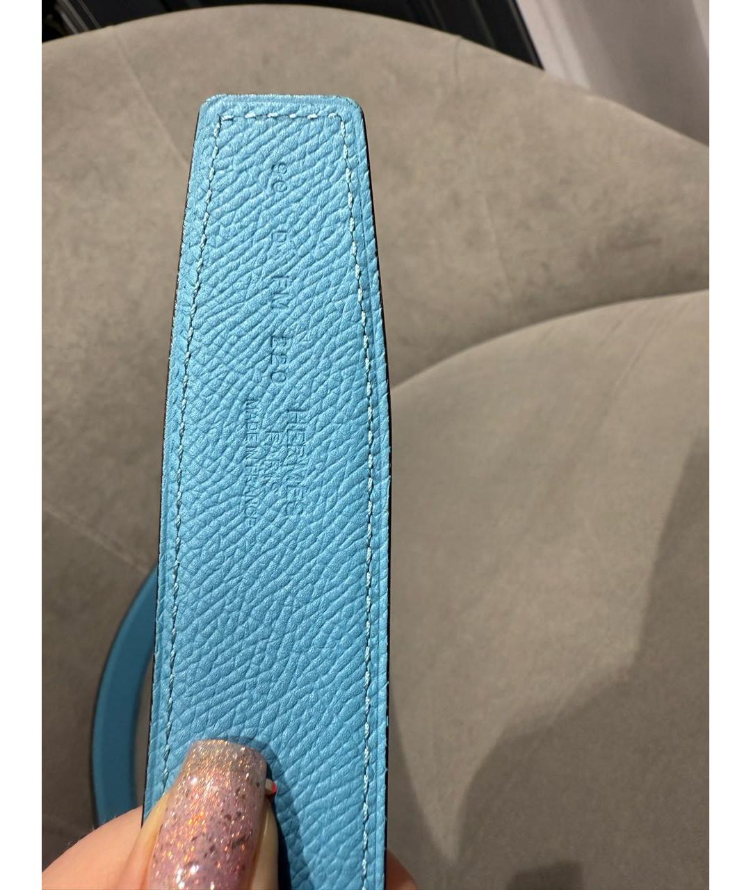 HERMES Красный кожаный ремень, фото 5