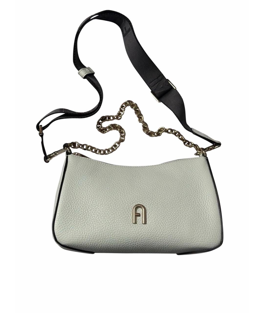 FURLA Бирюзовая кожаная сумка через плечо, фото 1