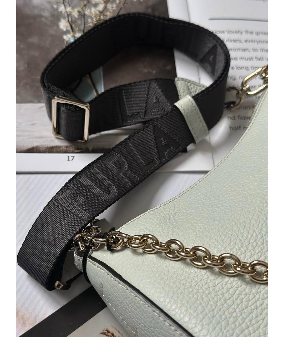 FURLA Бирюзовая кожаная сумка через плечо, фото 2