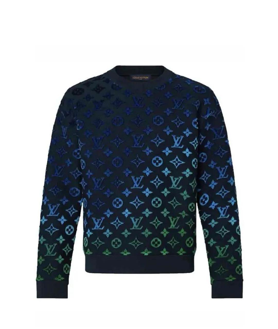 LOUIS VUITTON Синий хлопковый джемпер / свитер, фото 1