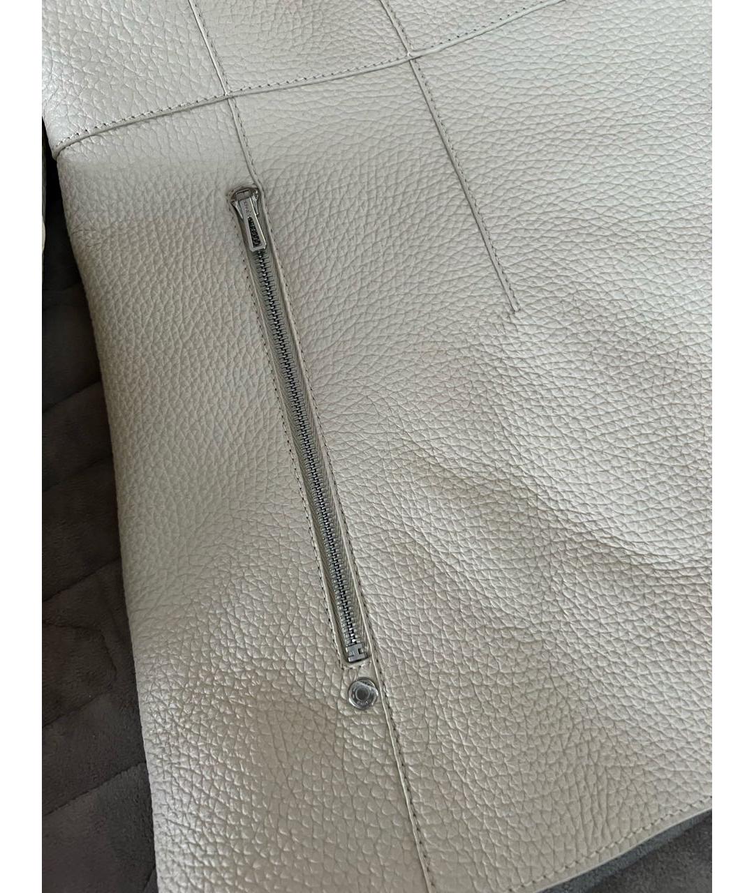 HERMES Бежевая кожаная куртка, фото 2