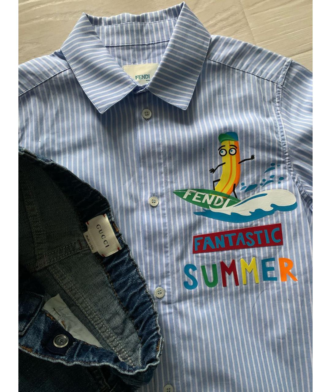 GUCCI Синий хлопковый комплект, фото 3