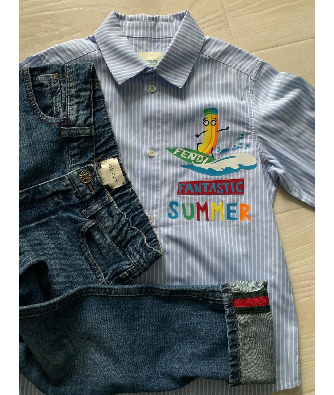 GUCCI Синий хлопковый комплект, фото 4