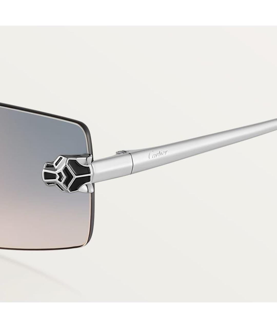 CARTIER Серебряные металлические солнцезащитные очки, фото 4