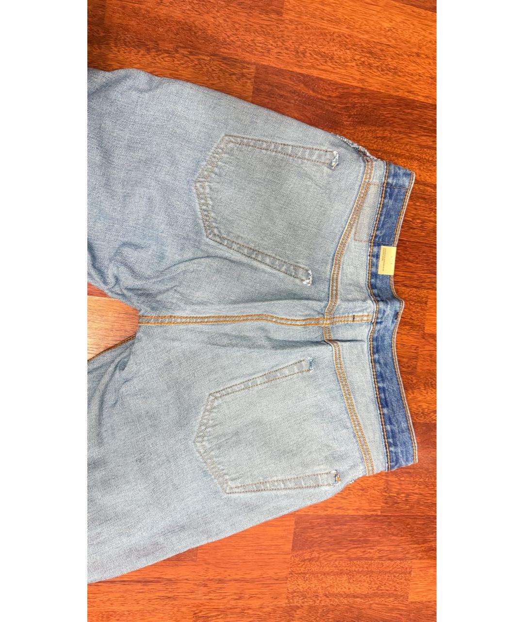 LEVI'S Голубые хлопко-эластановые прямые джинсы, фото 3