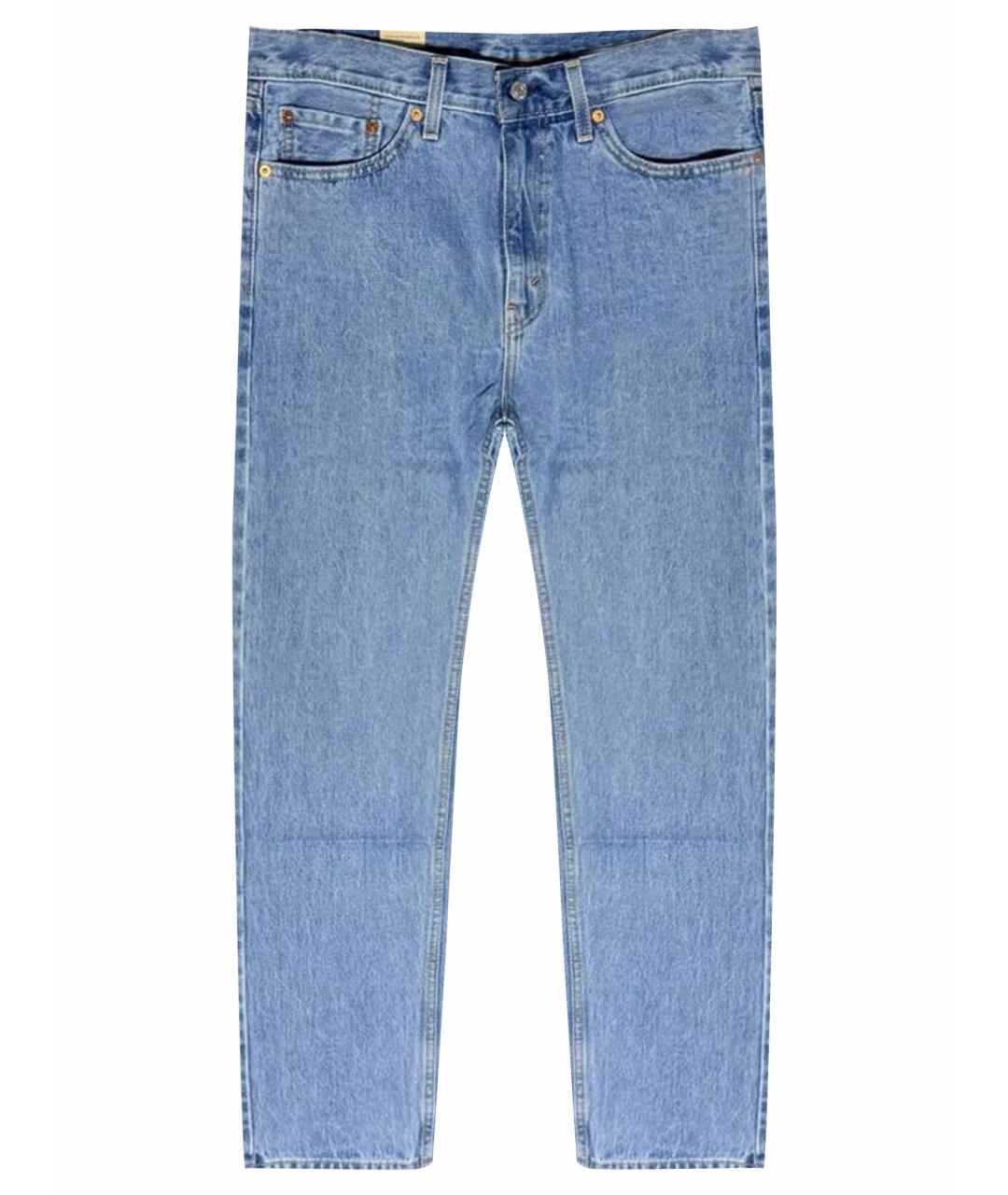 LEVI'S Голубые хлопко-эластановые прямые джинсы, фото 1