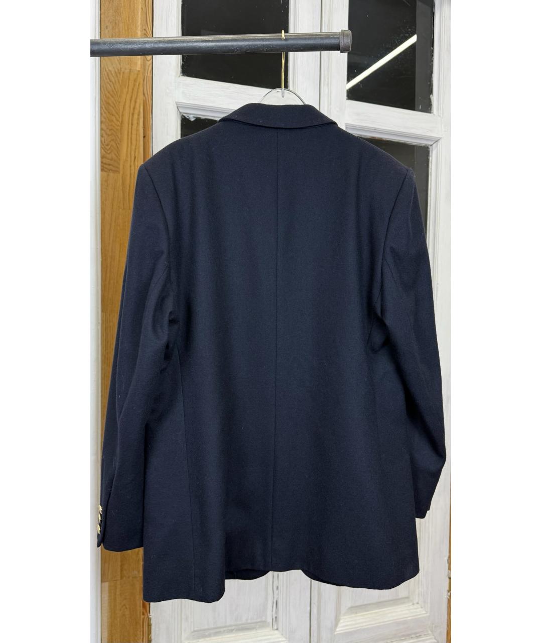 BURBERRY Темно-синий шерстяной жакет/пиджак, фото 2