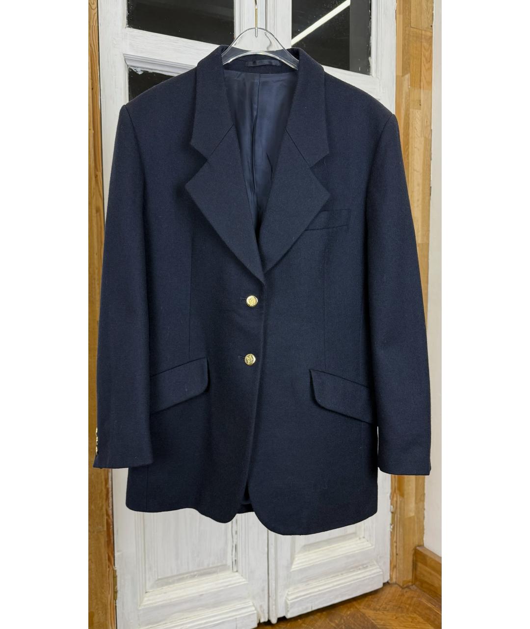 BURBERRY Темно-синий шерстяной жакет/пиджак, фото 6