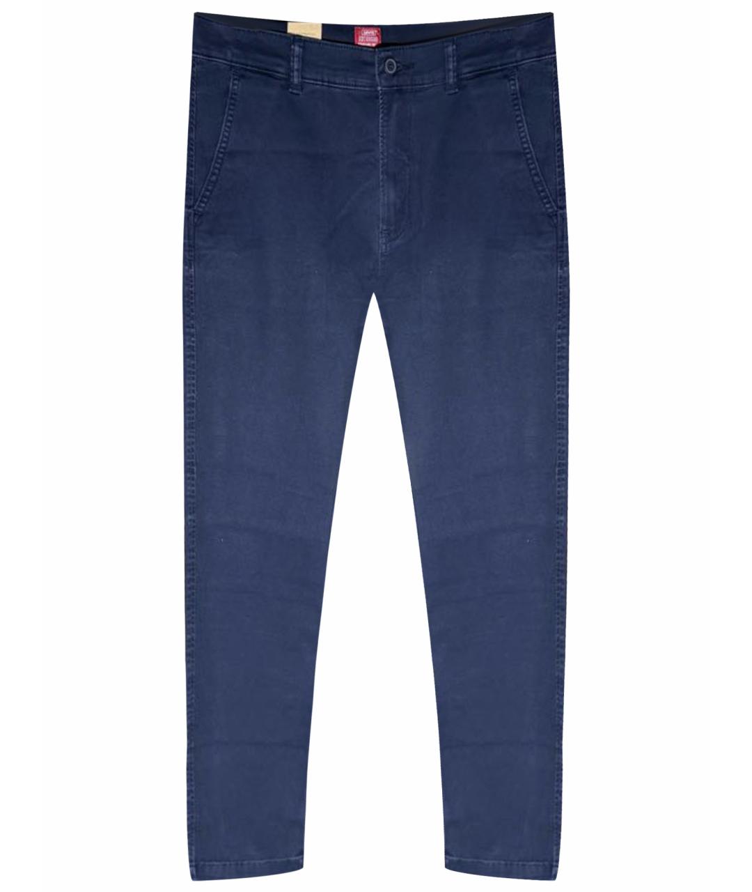 LEVI'S Синие хлопко-эластановые повседневные брюки, фото 1