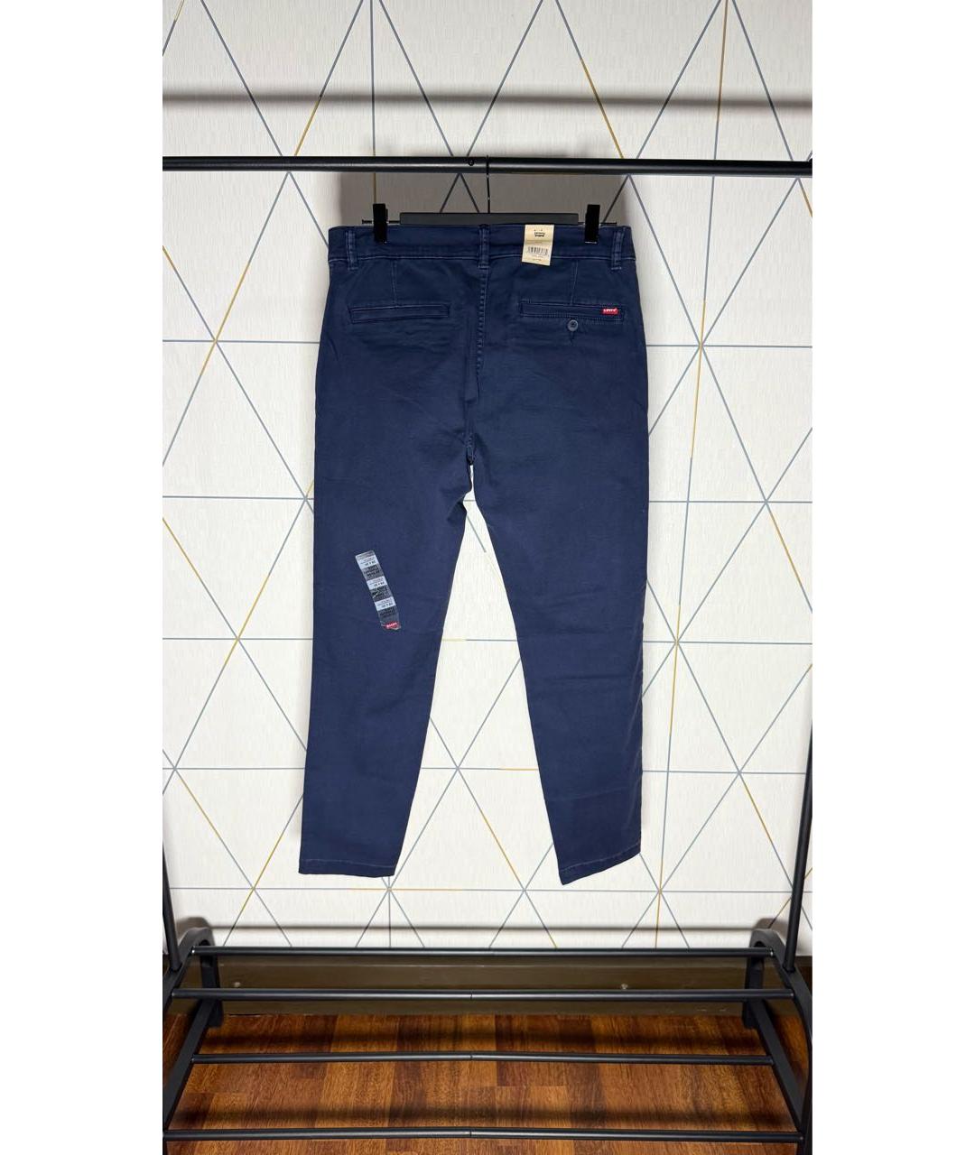 LEVI'S Синие хлопко-эластановые повседневные брюки, фото 2