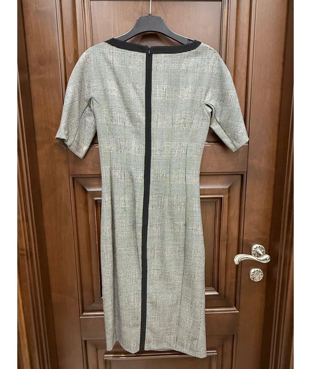 SPORTMAX Серое шерстяное повседневное платье, фото 2