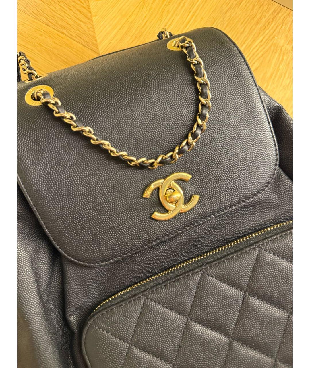 CHANEL Черный кожаный рюкзак, фото 5