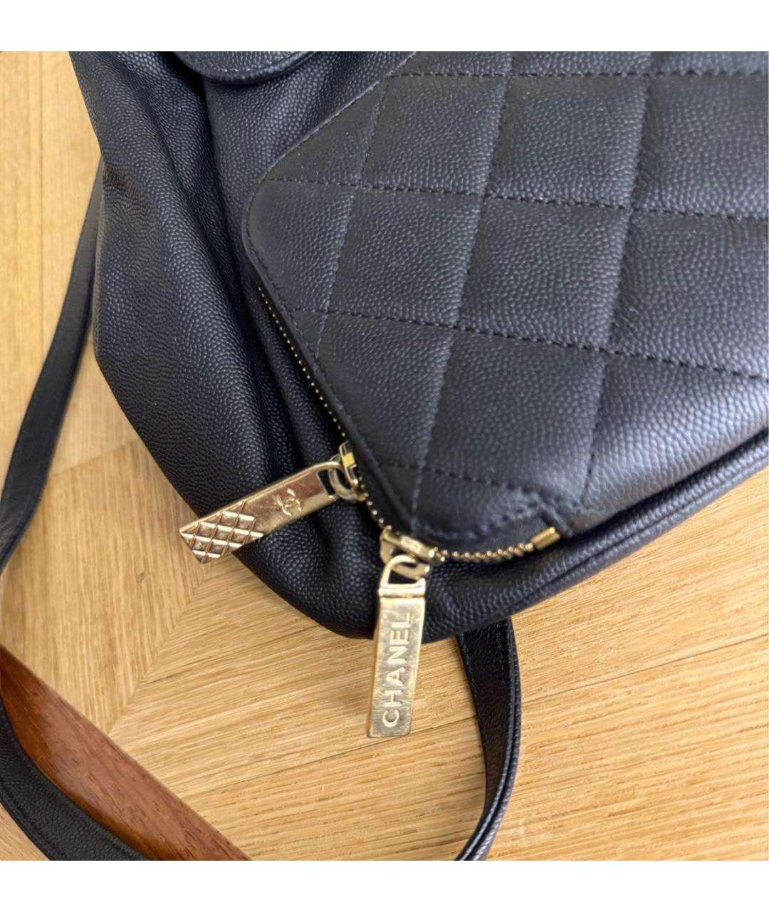 CHANEL Черный кожаный рюкзак, фото 6