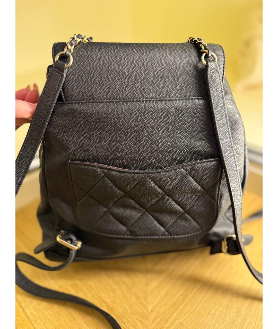 CHANEL Черный кожаный рюкзак, фото 3