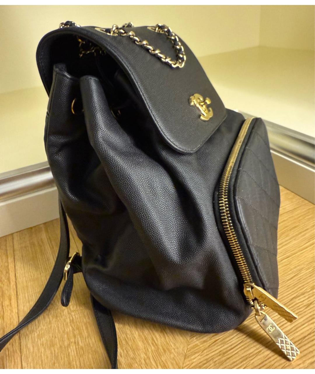 CHANEL Черный кожаный рюкзак, фото 2