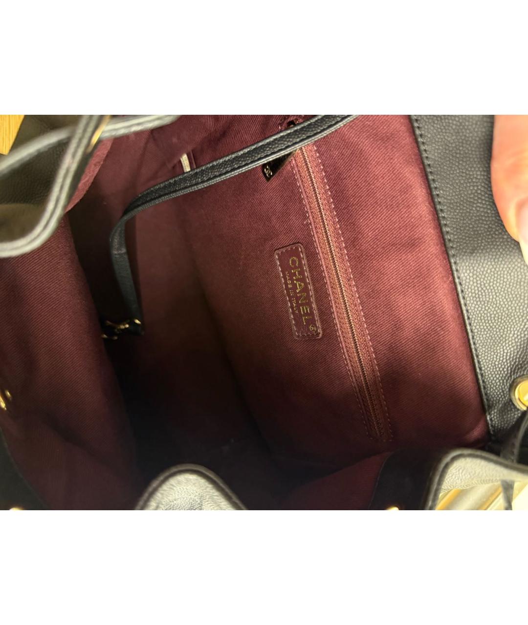 CHANEL Черный кожаный рюкзак, фото 4