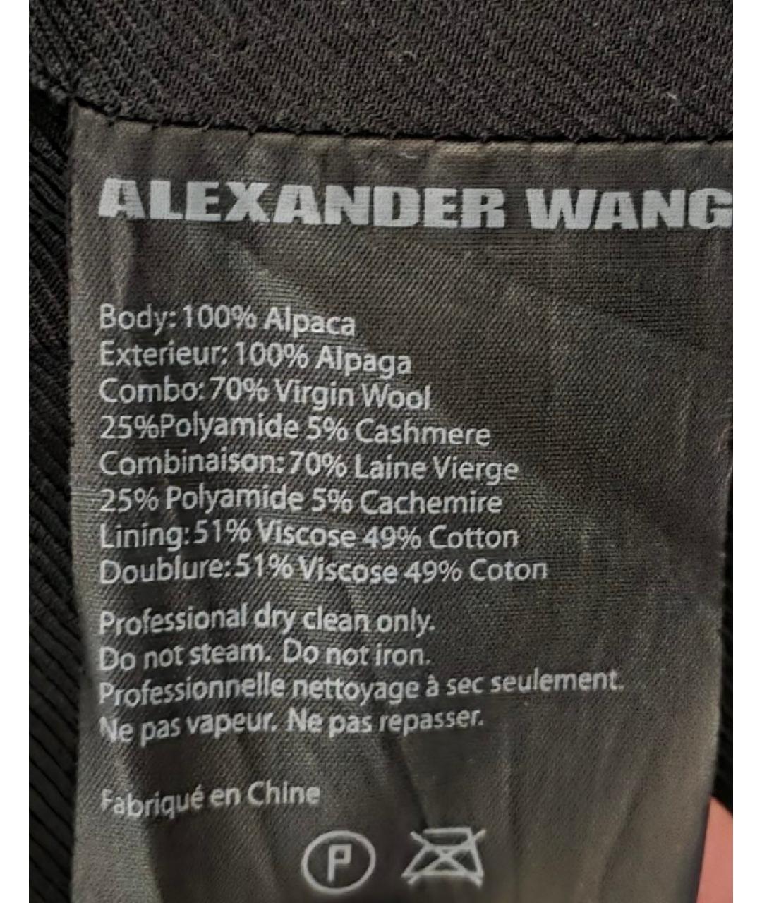 ALEXANDER WANG Зеленые шерстяное пальто, фото 5