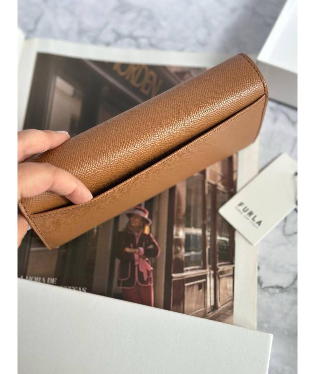 FURLA Коричневый кожаный кошелек, фото 2