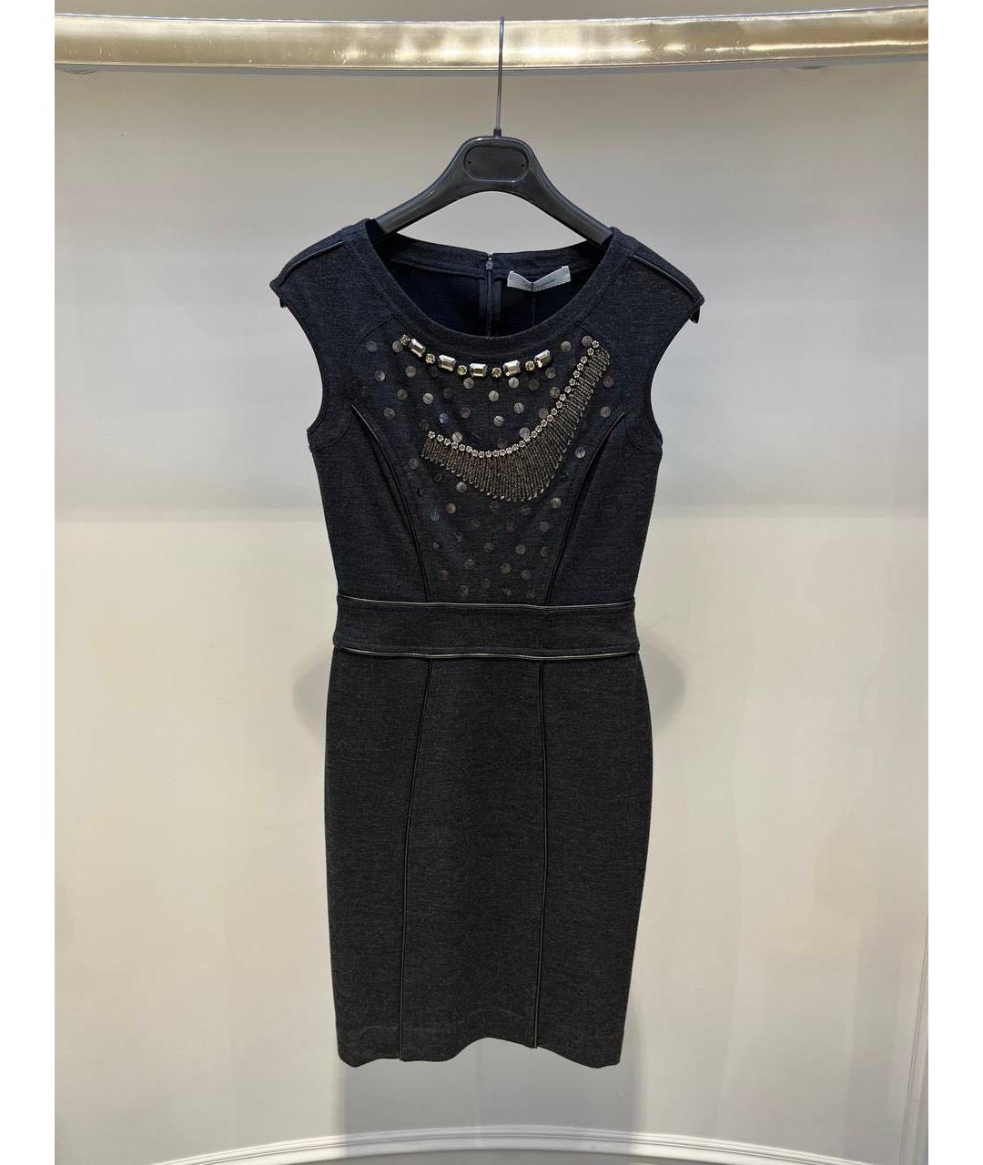 BLUMARINE Антрацитовое повседневное платье, фото 3