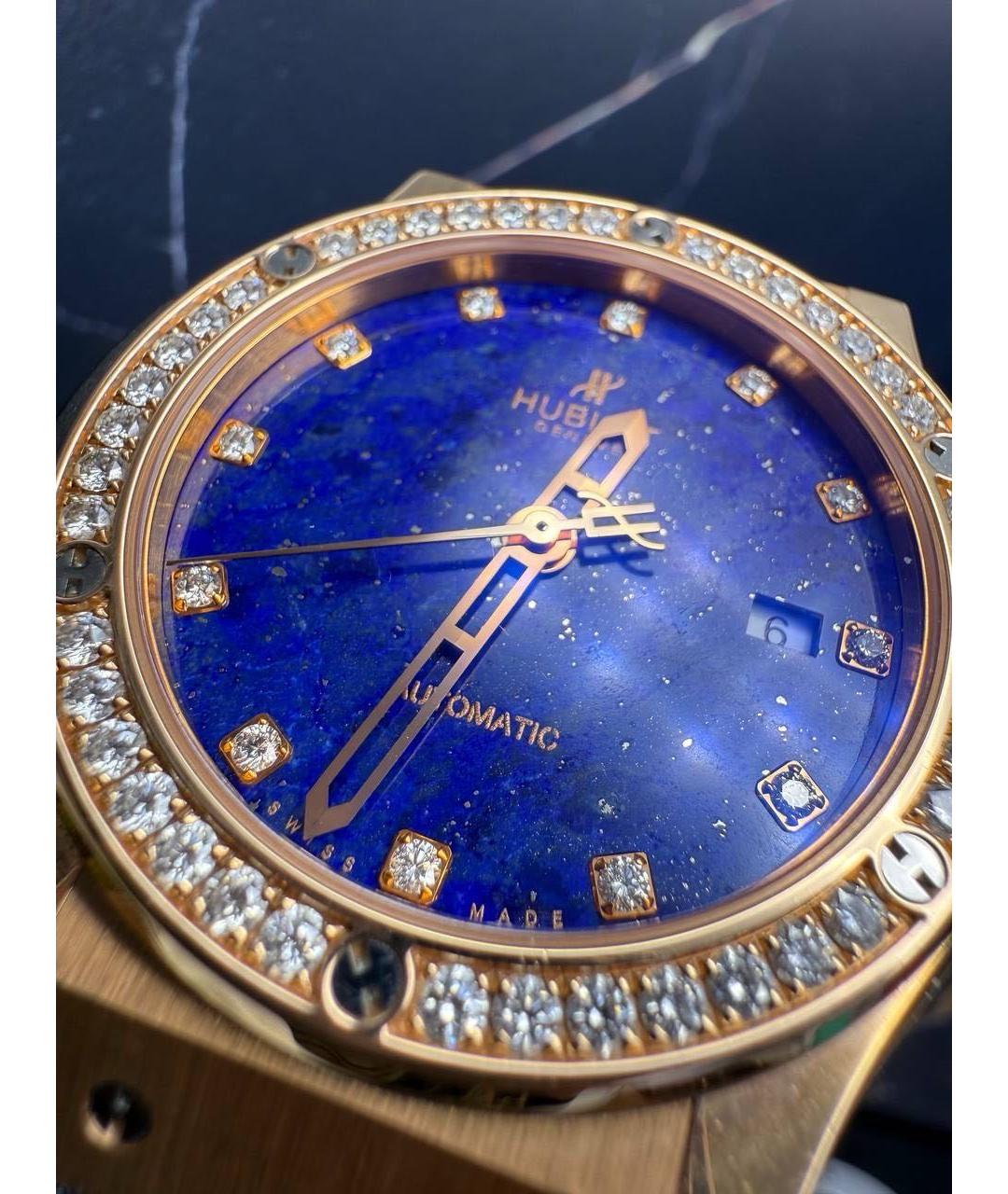 HUBLOT Синие часы из розового золота, фото 6
