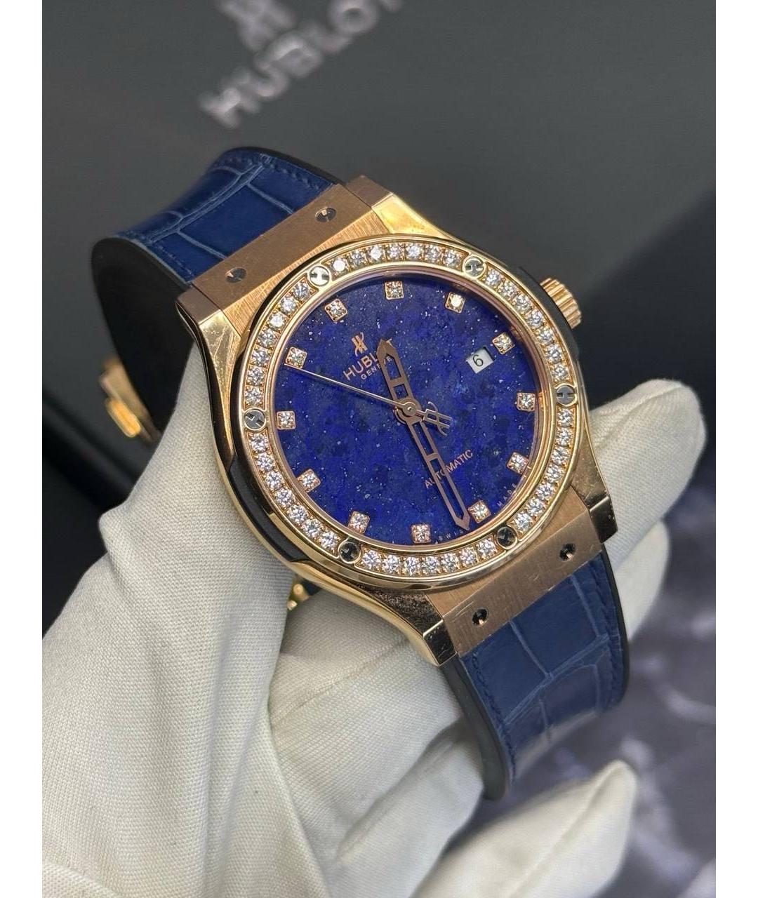 HUBLOT Синие часы из розового золота, фото 8