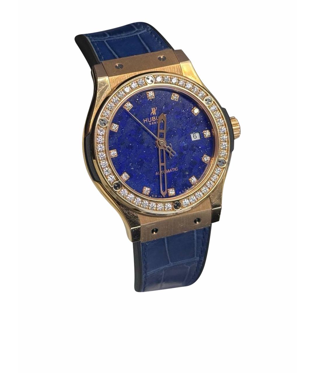 HUBLOT Синие часы из розового золота, фото 1