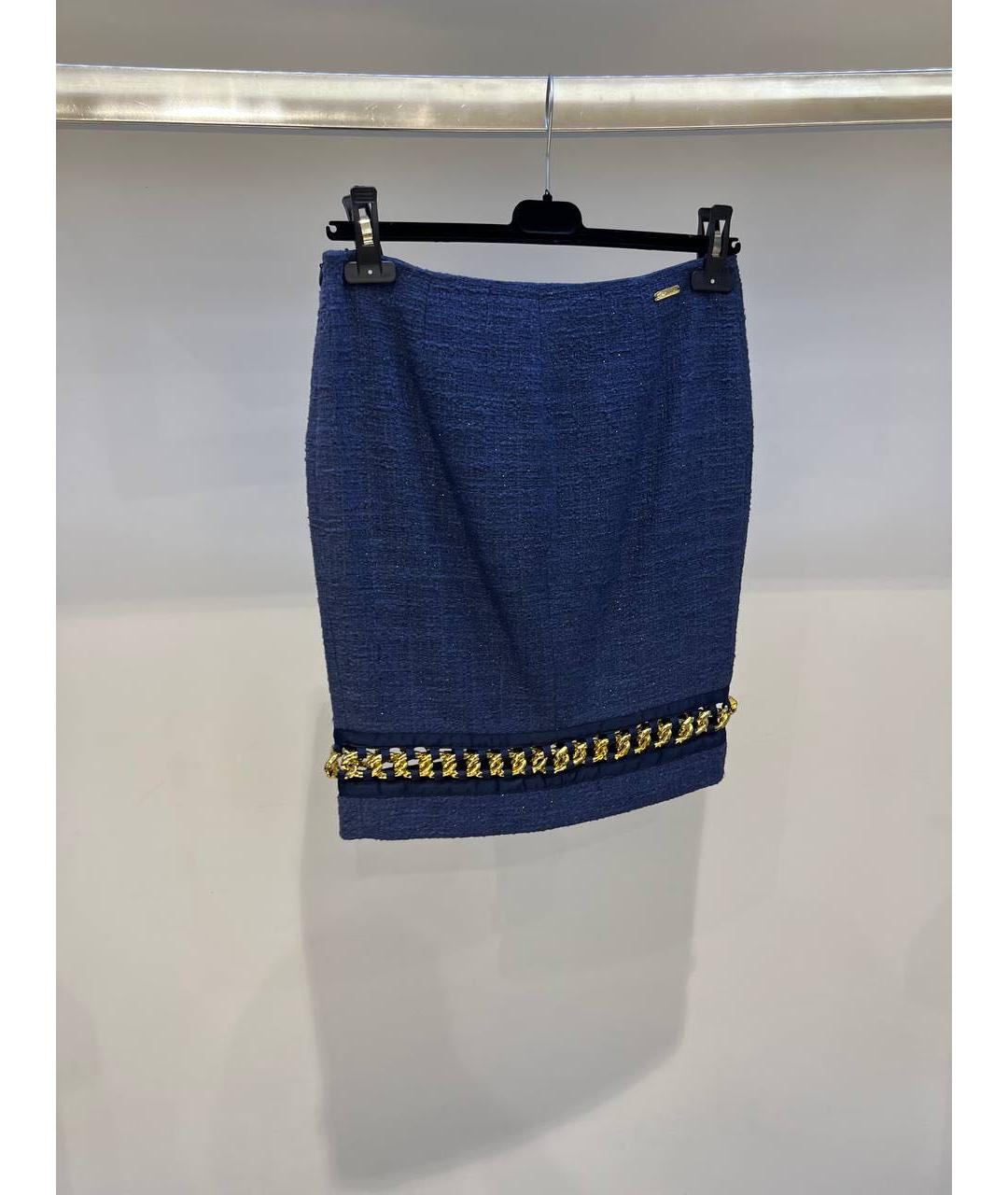 BLUMARINE Синяя юбка миди, фото 2