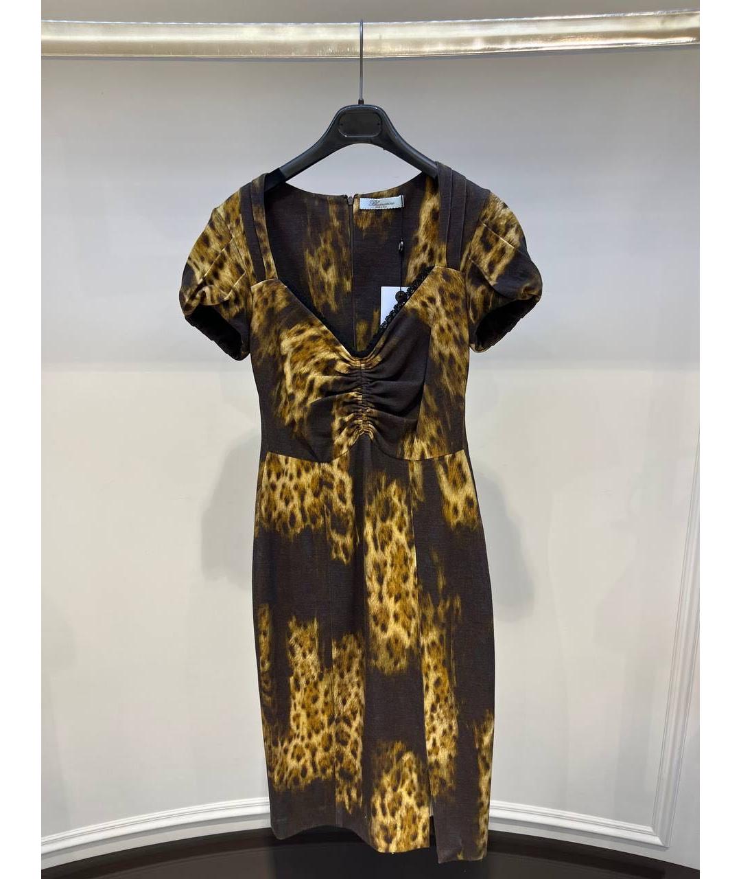 BLUMARINE Коричневое повседневное платье, фото 3