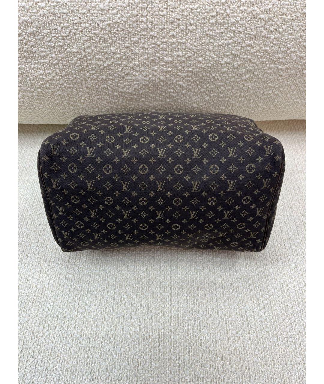 LOUIS VUITTON Коричневая деним сумка с короткими ручками, фото 6