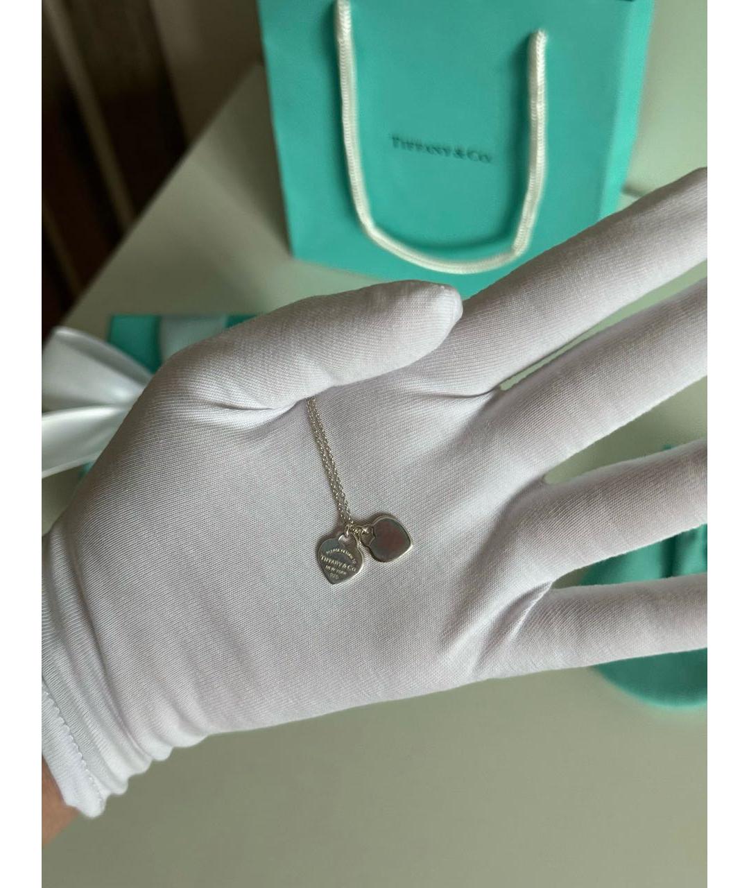 TIFFANY&CO Голубая серебряная подвеска, фото 5