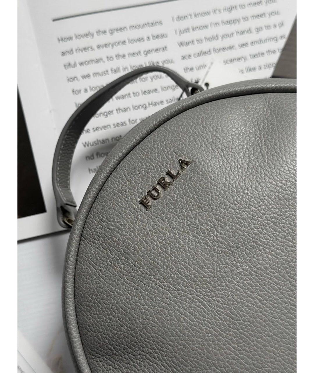 FURLA Серый кожаный рюкзак, фото 3