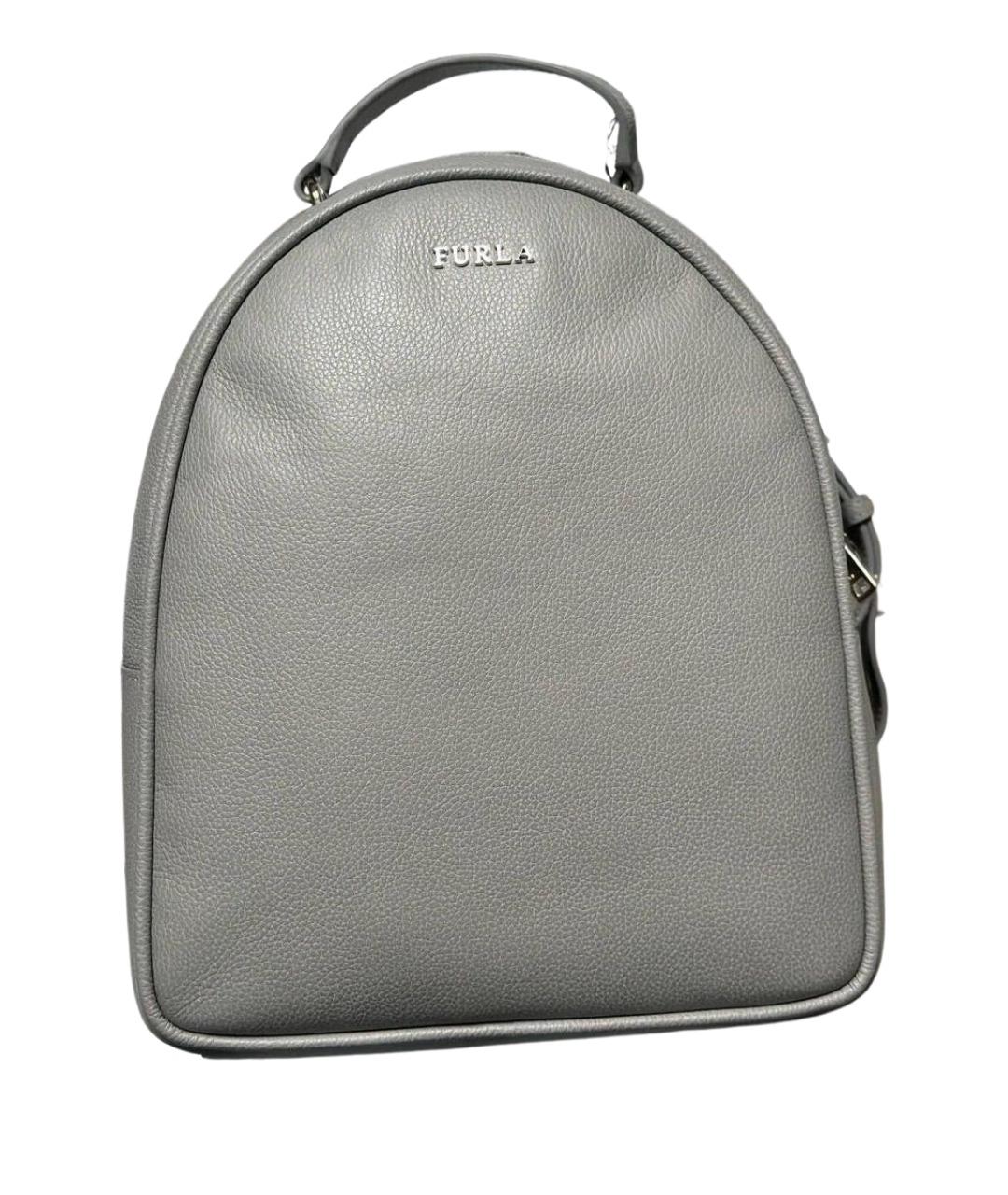 FURLA Серый кожаный рюкзак, фото 1