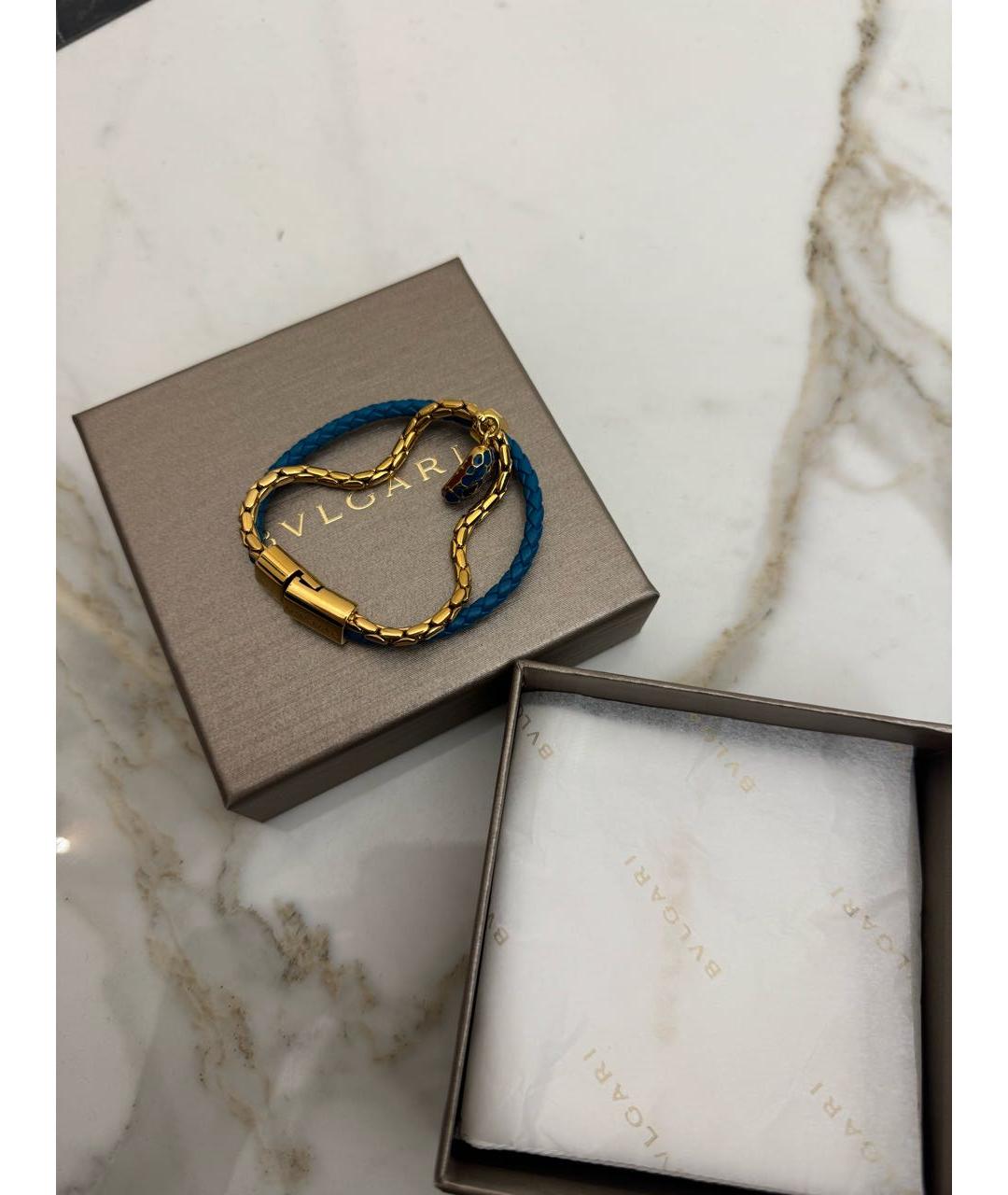 BVLGARI Бирюзовый латунный браслет, фото 3