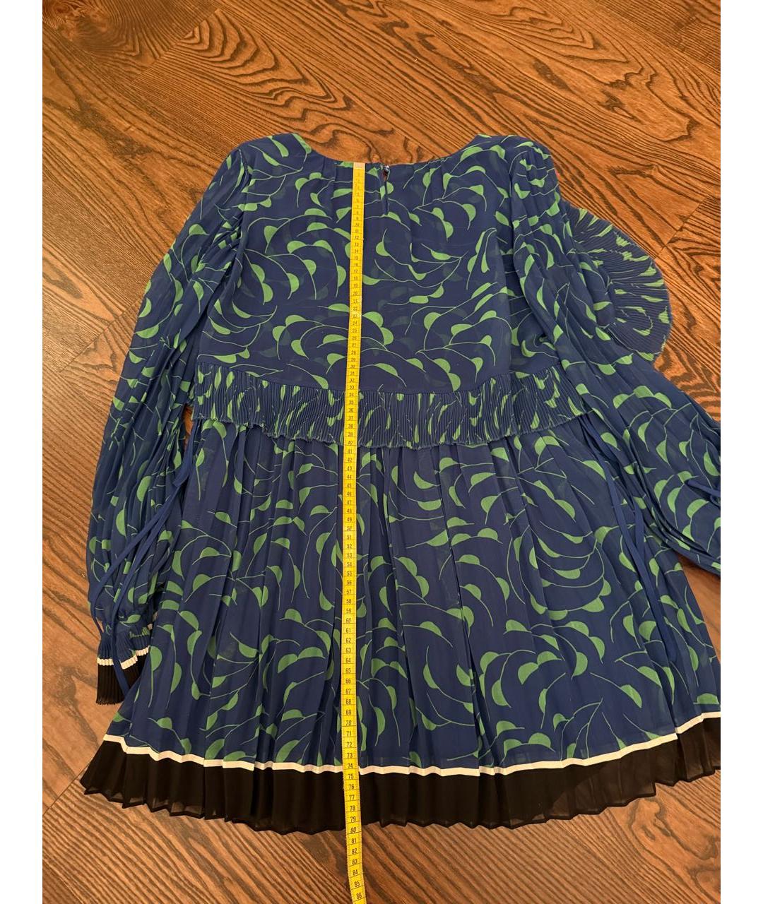 SELF-PORTRAIT Темно-синее полиэстеровое коктейльное платье, фото 6