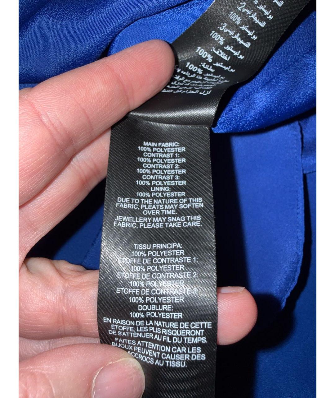SELF-PORTRAIT Темно-синее полиэстеровое коктейльное платье, фото 4