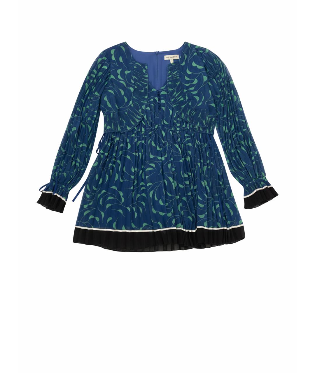 SELF-PORTRAIT Темно-синее полиэстеровое коктейльное платье, фото 1