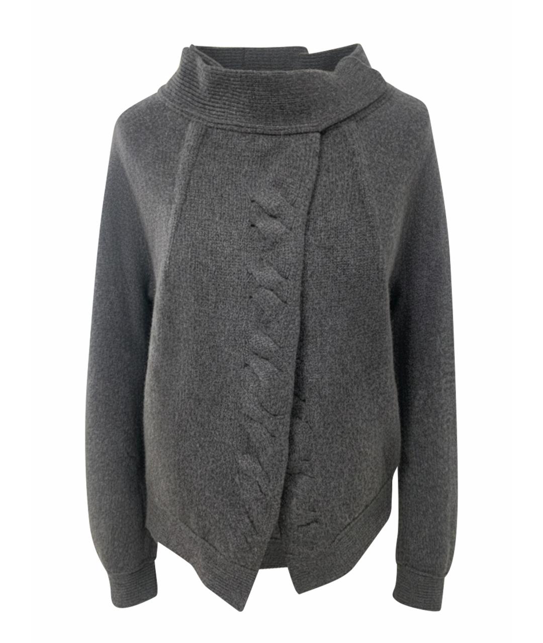 SAINT LAURENT Серый кашемировый кардиган, фото 1