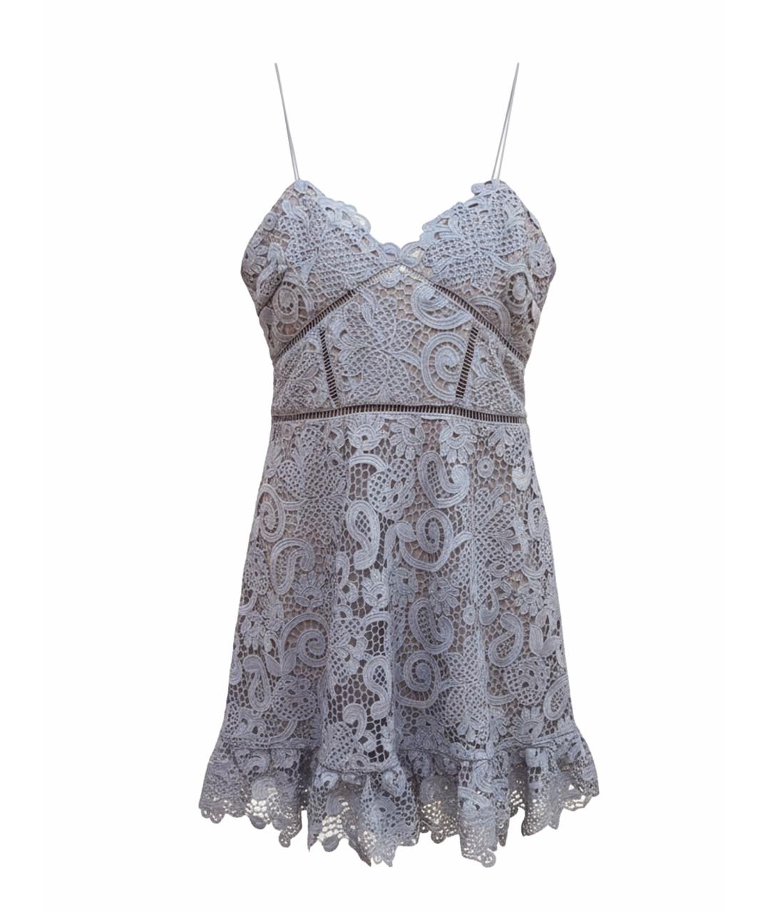 SELF-PORTRAIT Голубой кружевной сарафан, фото 1