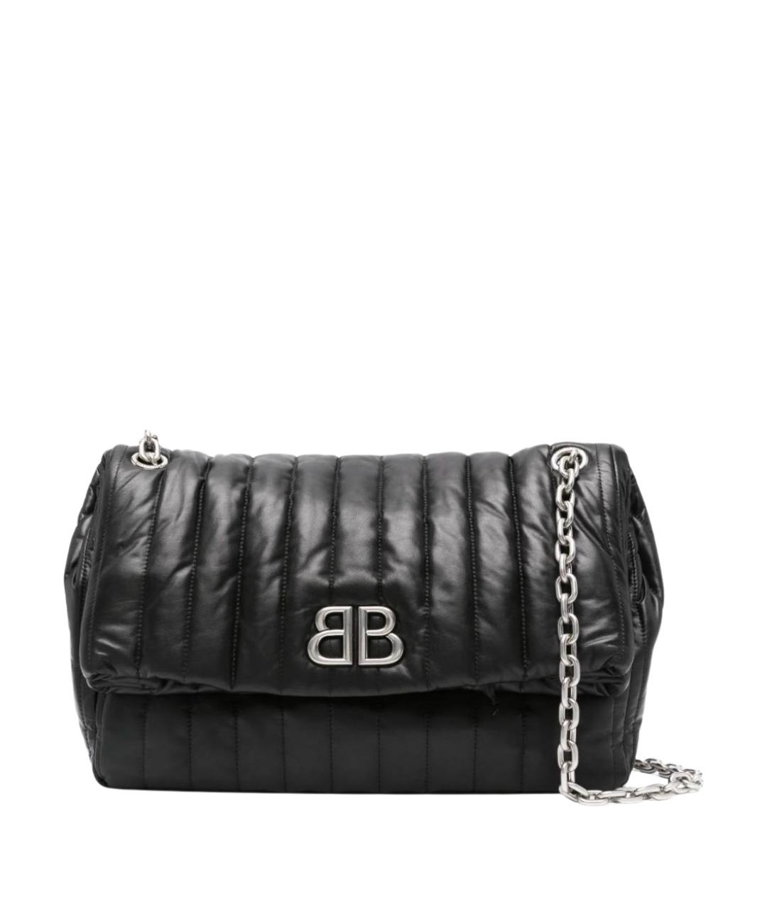 BALENCIAGA Антрацитовая кожаная сумка через плечо, фото 1