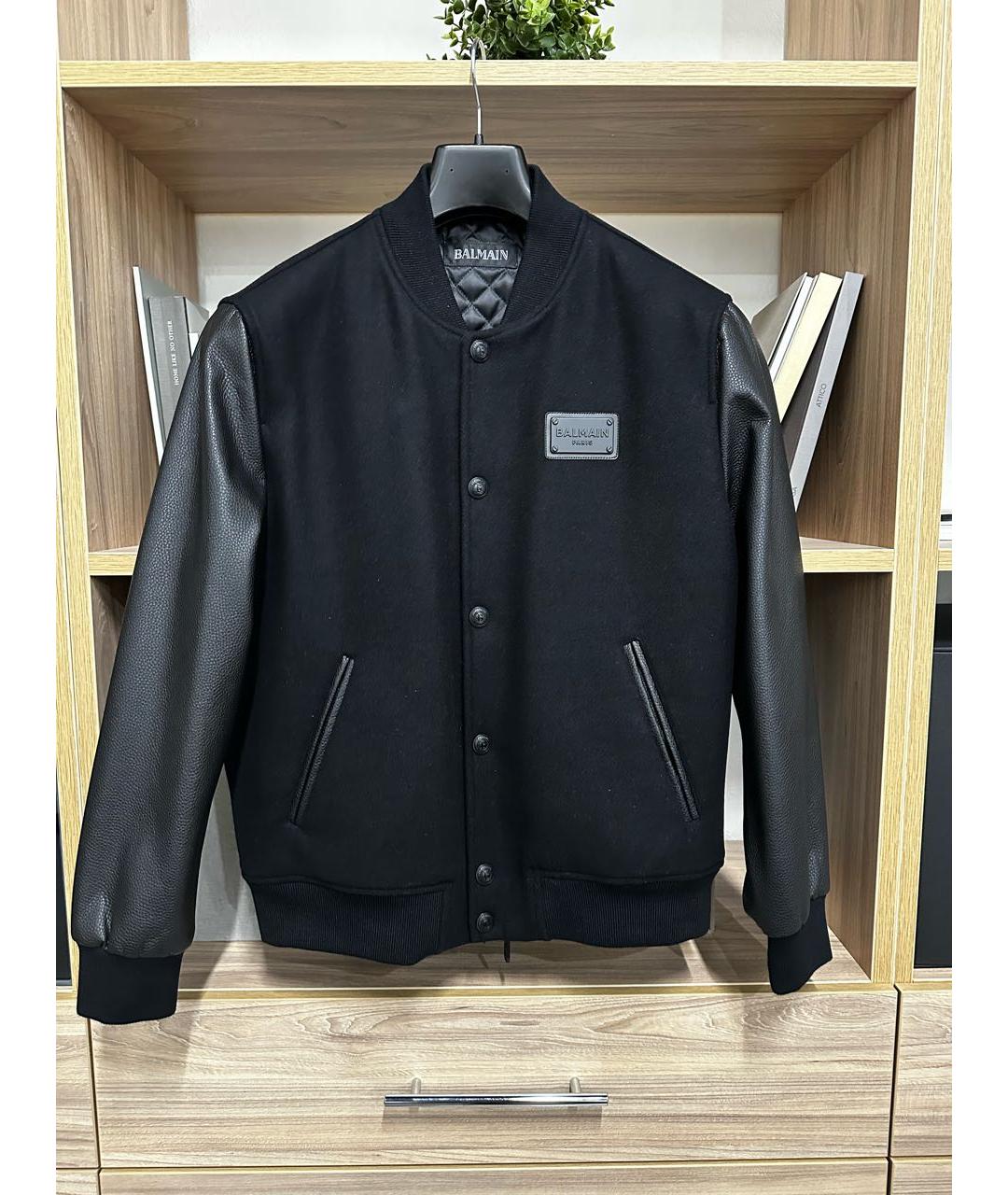 BALMAIN Черная кожаная куртка, фото 3