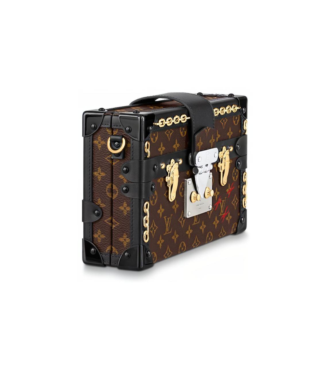 LOUIS VUITTON Коричневая кожаная сумка через плечо, фото 2