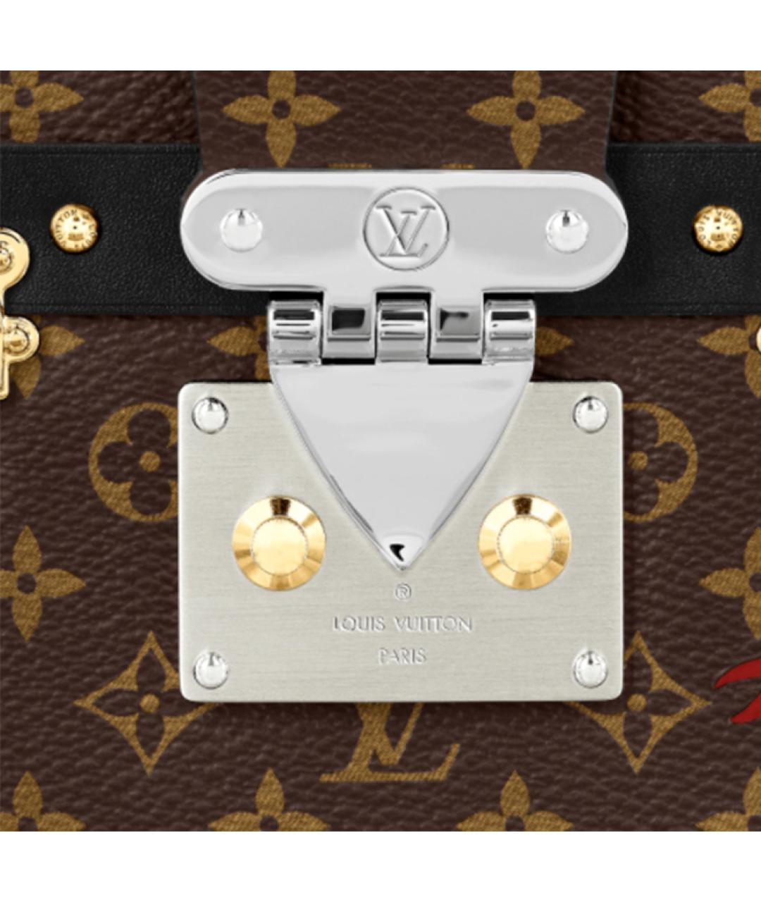 LOUIS VUITTON Коричневая кожаная сумка через плечо, фото 5