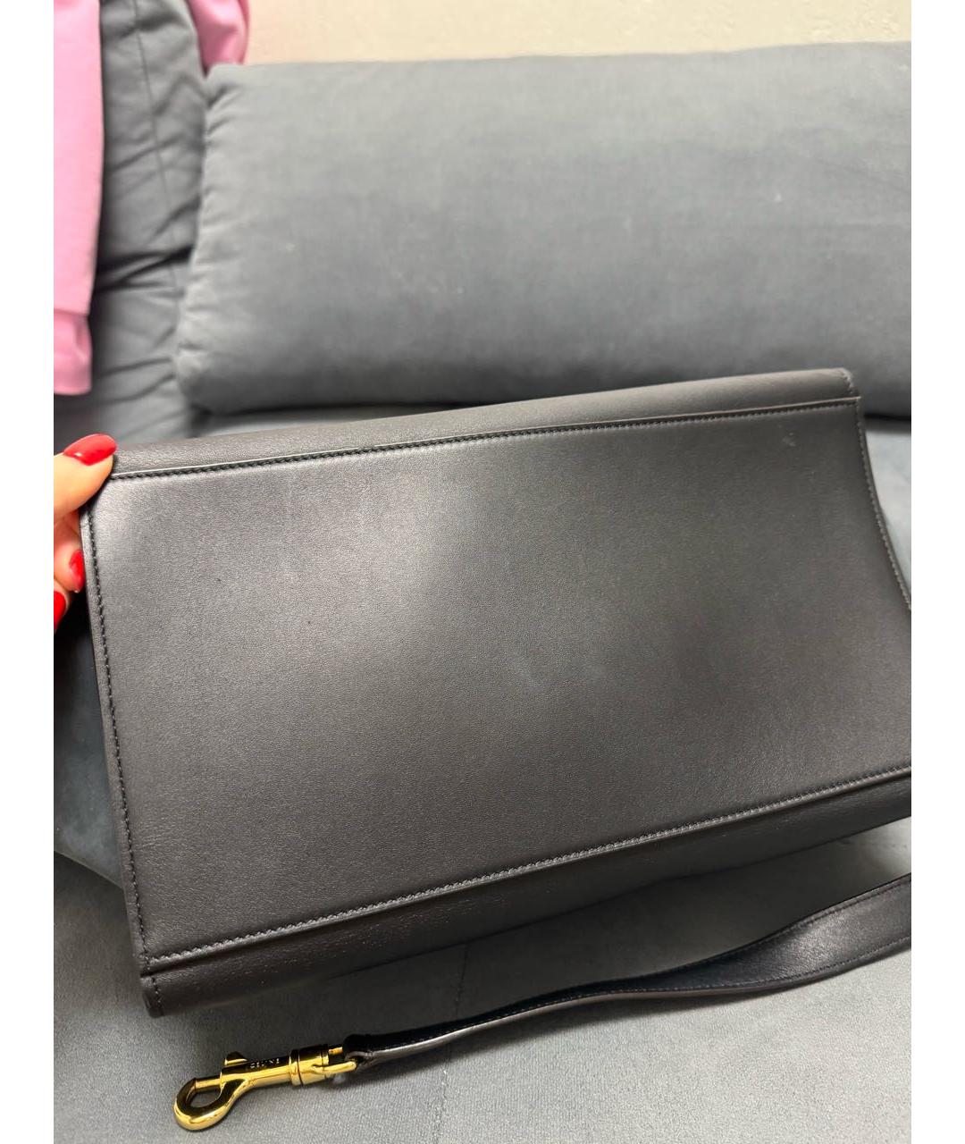 CELINE Темно-синяя кожаная сумка через плечо, фото 7