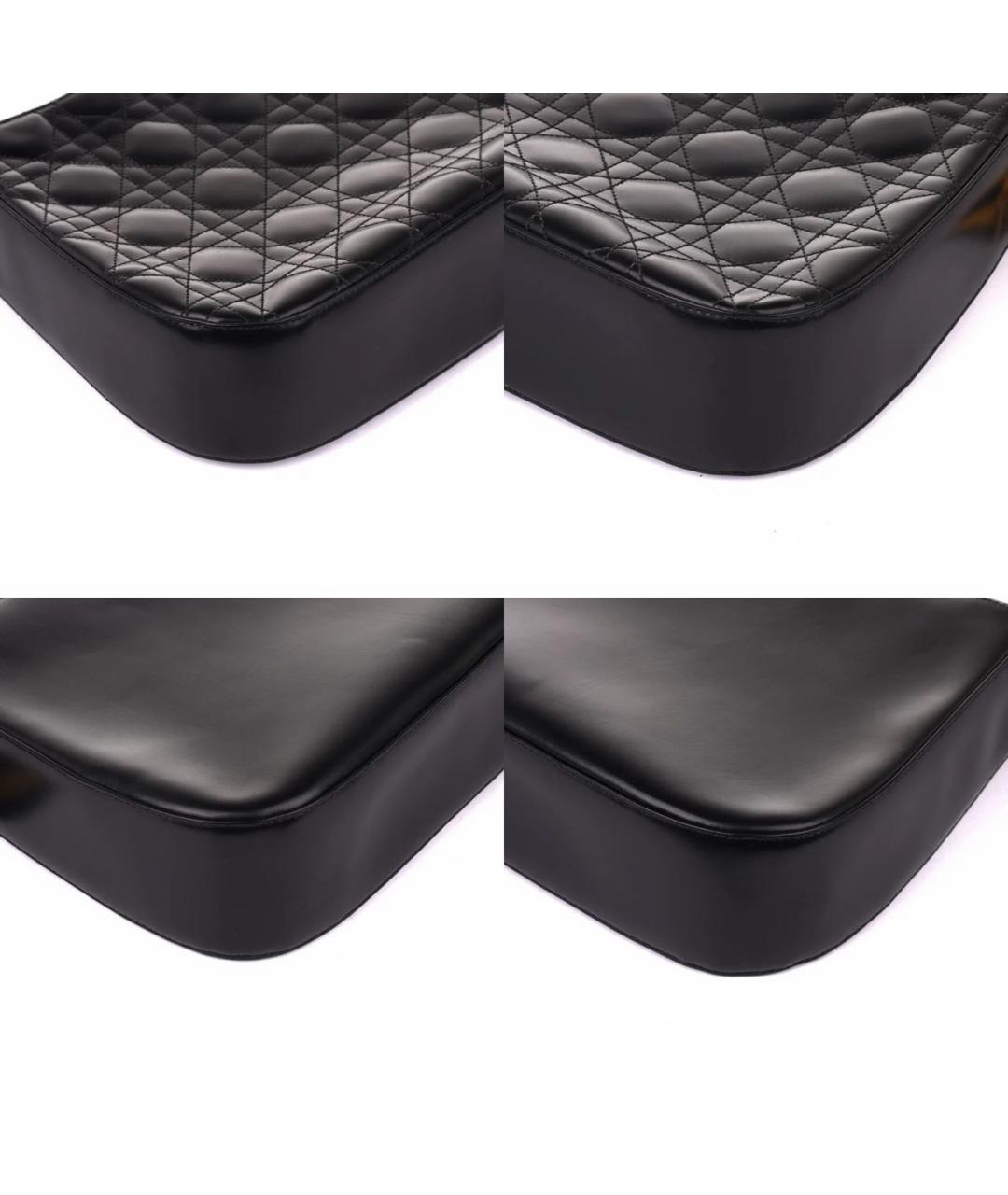 CHRISTIAN DIOR Черная кожаная сумка с короткими ручками, фото 7