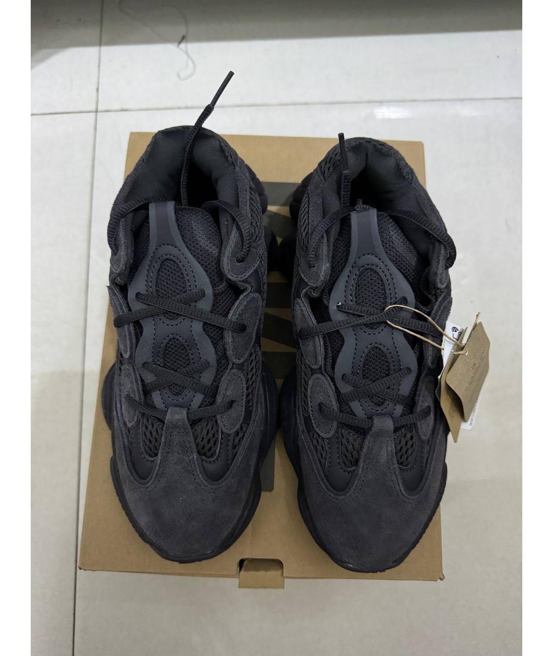 ADIDAS YEEZY Черные текстильные кеды, фото 2