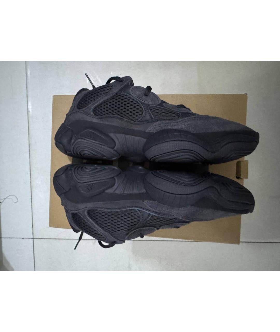 ADIDAS YEEZY Черные текстильные кеды, фото 4